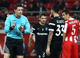 O τρικαλινός Αρετόπουλος στο ντέρμπι Ολυμπιακός-ΠΑΟΚ