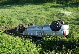 Σφοδρό τροχαίο ατύχημα κοντά στο αμαξοστάσιο Καλαμπάκας